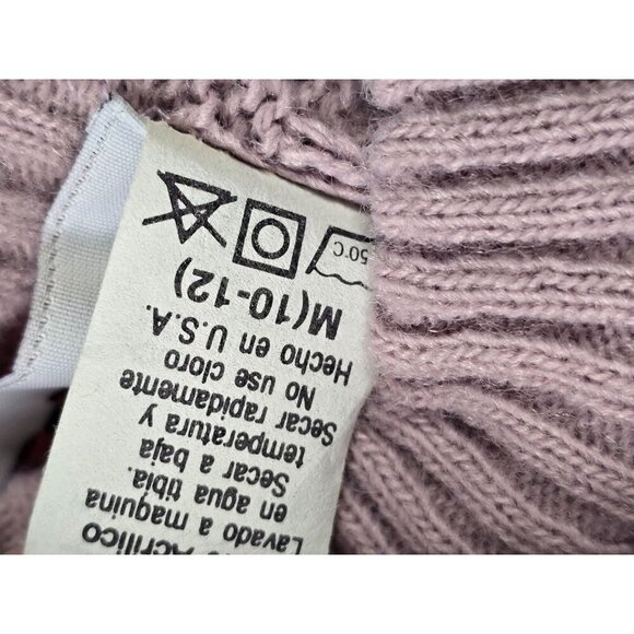 Vintage Girls Lilac Purple Geometric Crewneck Sweater - Picture 12 of 12